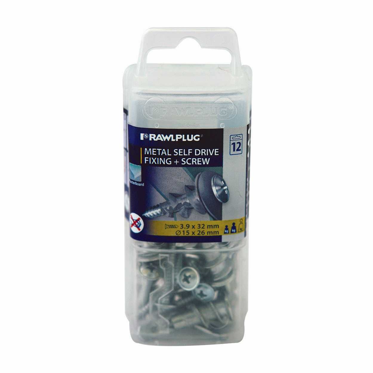 Rawlplug Metal Self Drive pack of 12