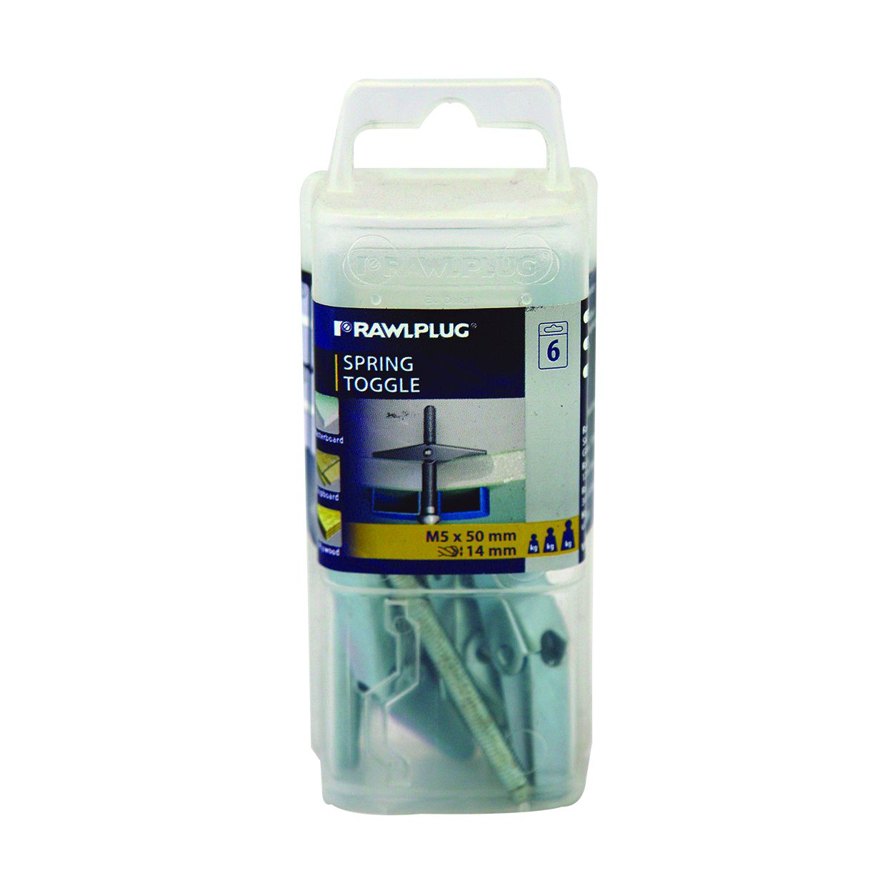 Rawlplug M5 x 80mm Spring Toggle pack of 6