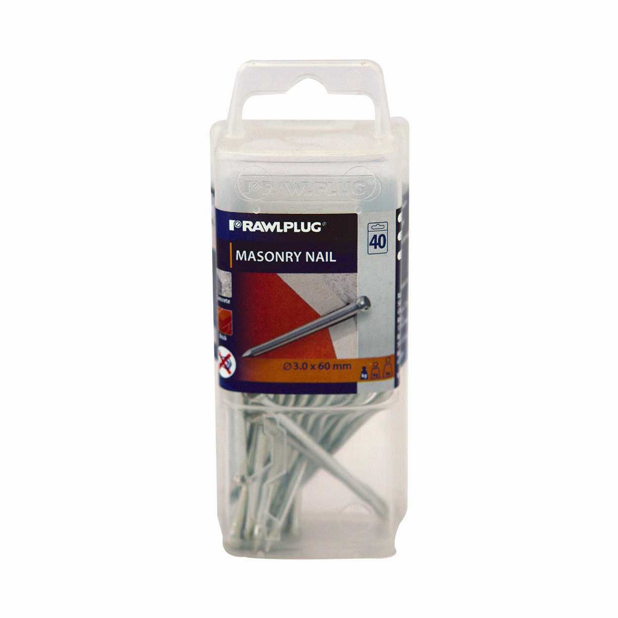 Rawlplug 2.5 x 430mm Masonry Nails pack of 80