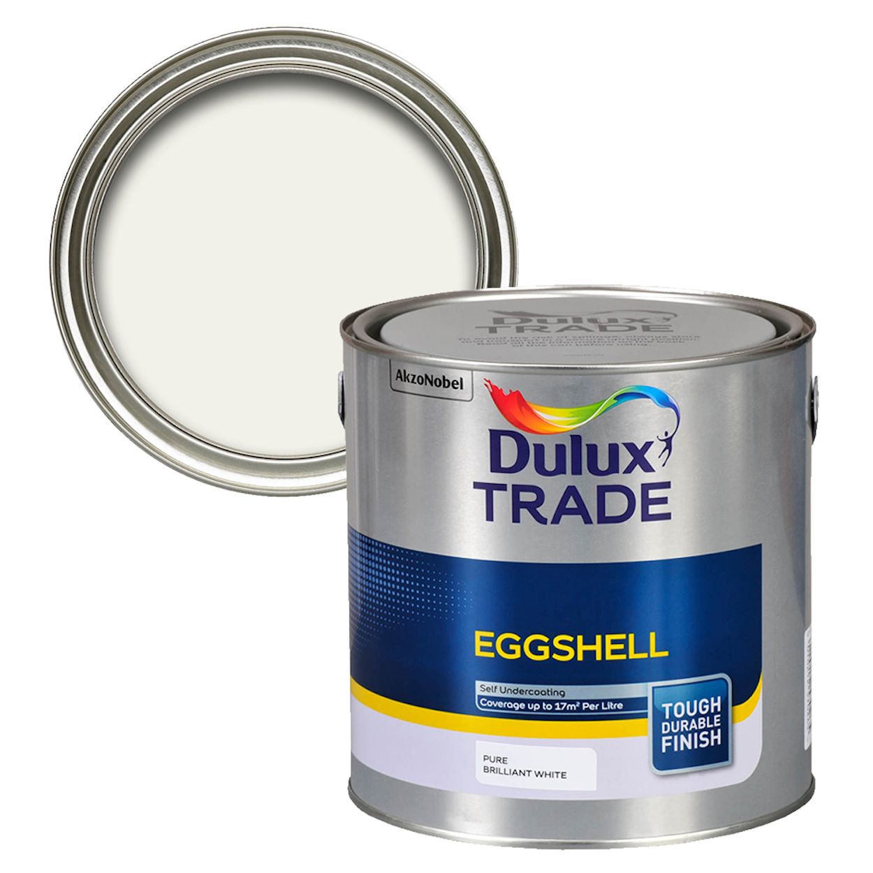 Dulux Low Odour Eggshell Pure Brilliant White 2.5L