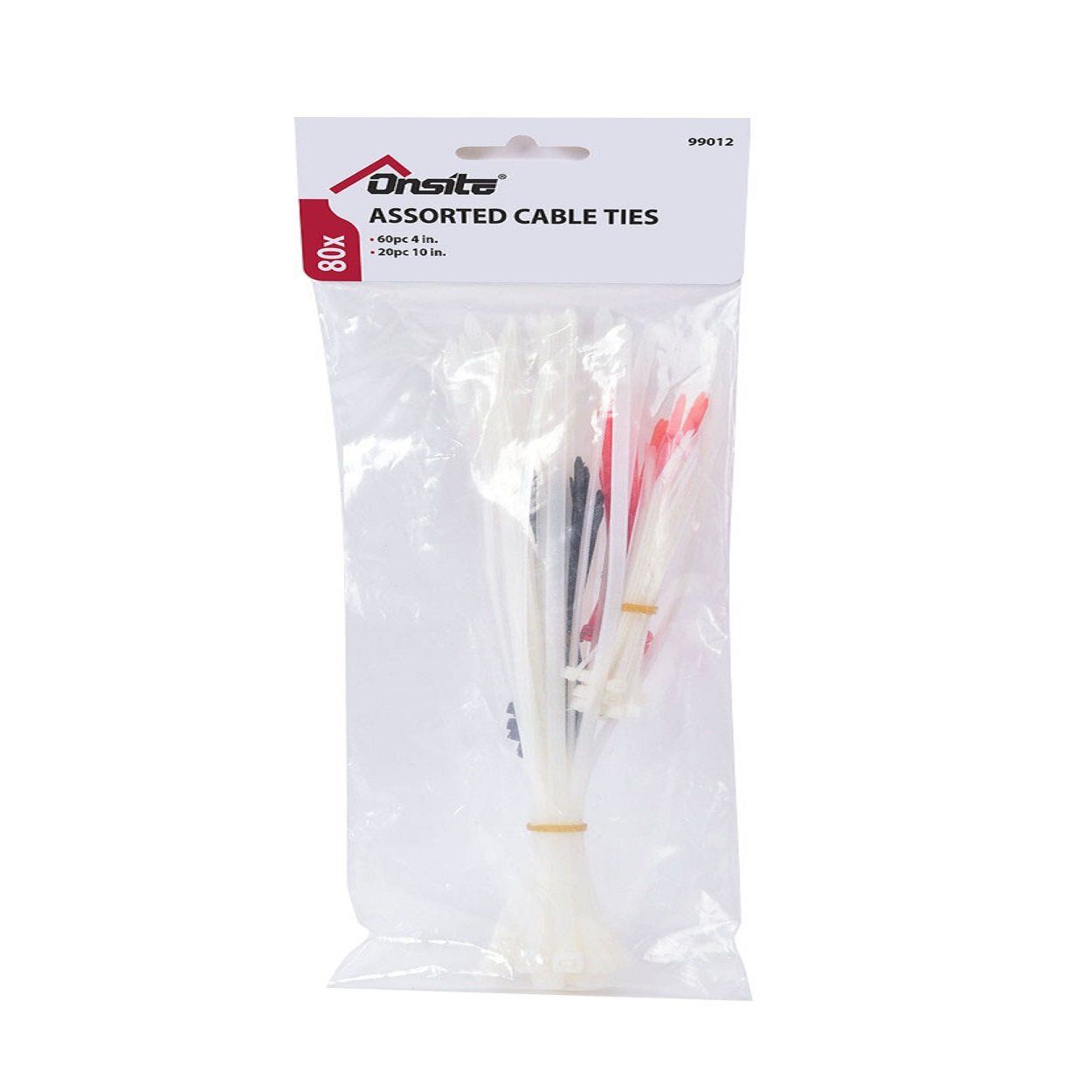 Onsite 80Piece Cable Tie Set 10cm + 25cm