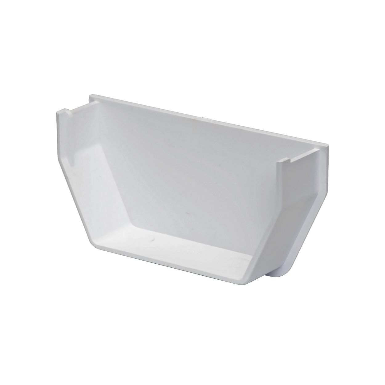 Gutter - White Square Gutter Stopend Internal