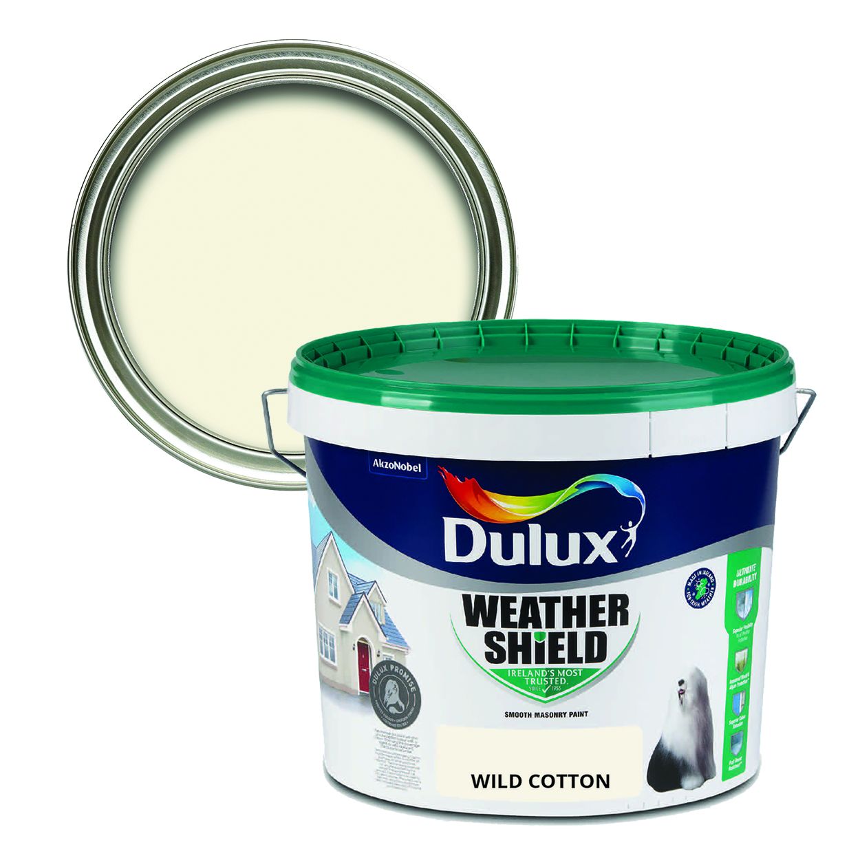 Dulux Weathershield Smooth Masonry Wild Cotton 10L