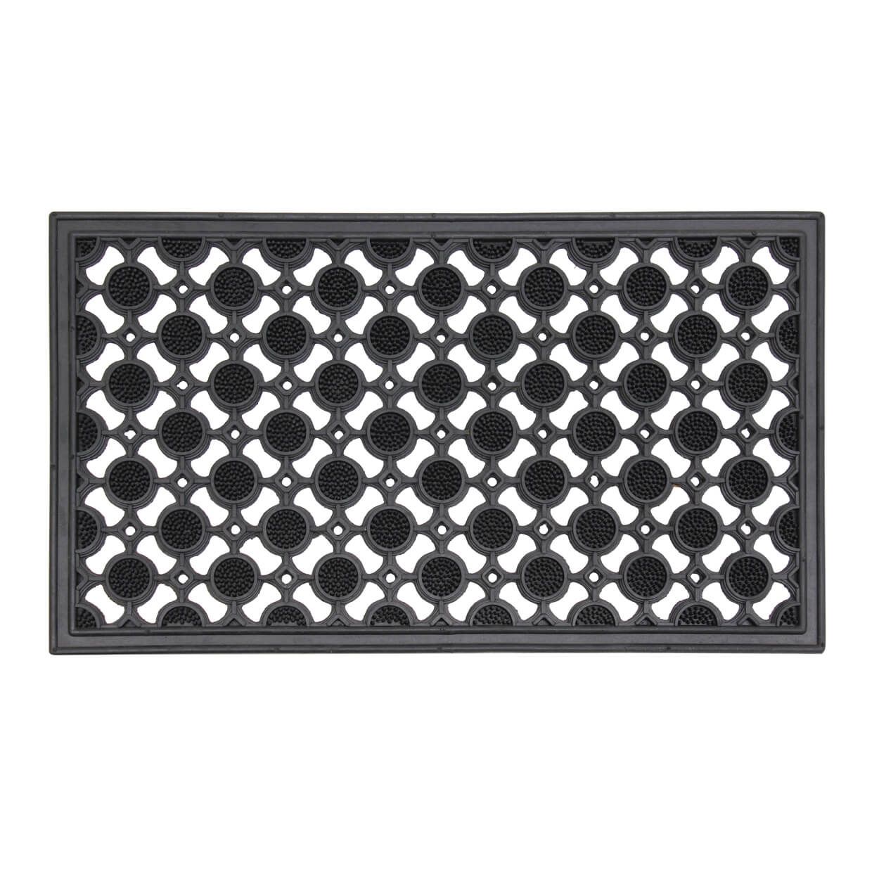 JVL Elipses Rubber Scraper Doormat 40x70cm