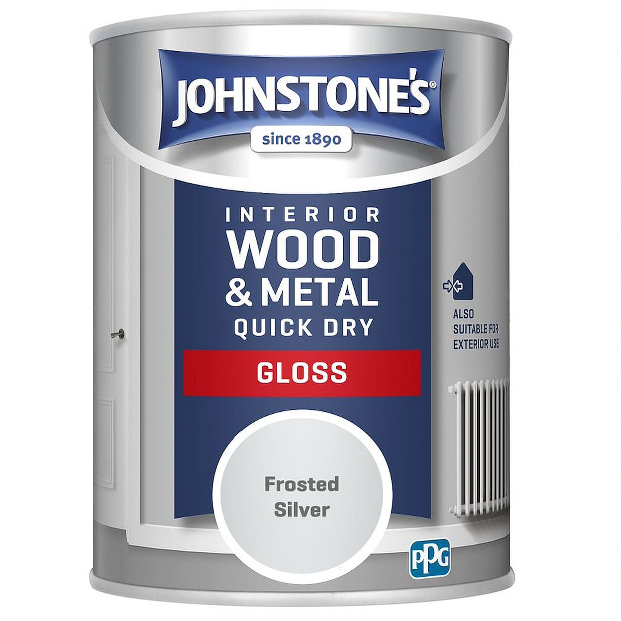 Johnstone's Quick Dry Satin Frosted Silver 750ml