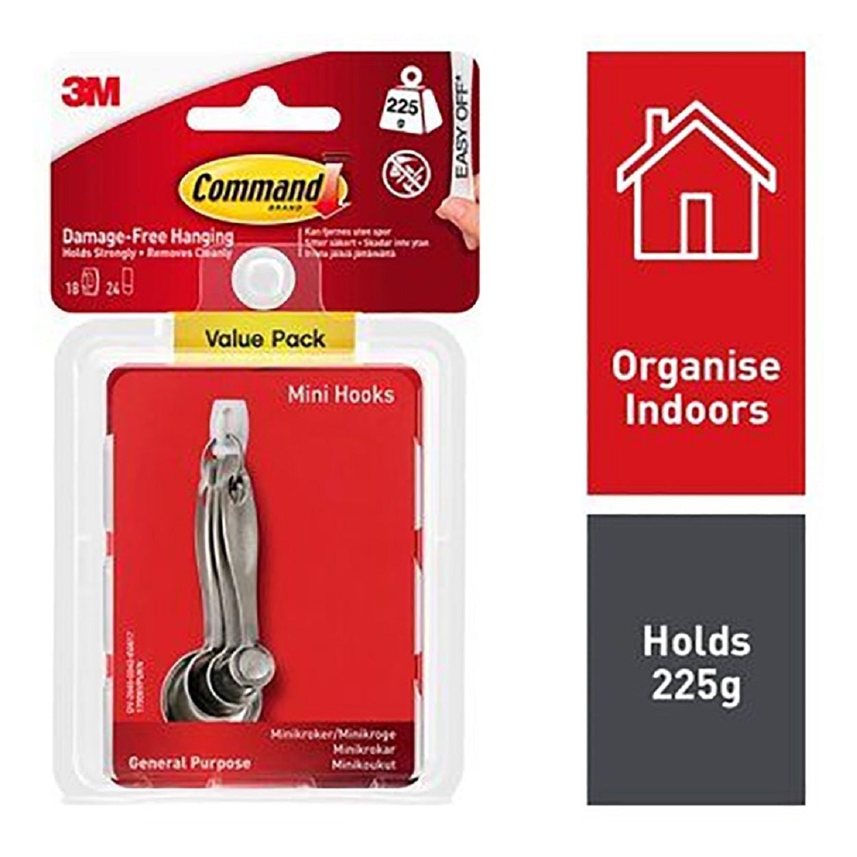 Command Mini Hooks Value Pack