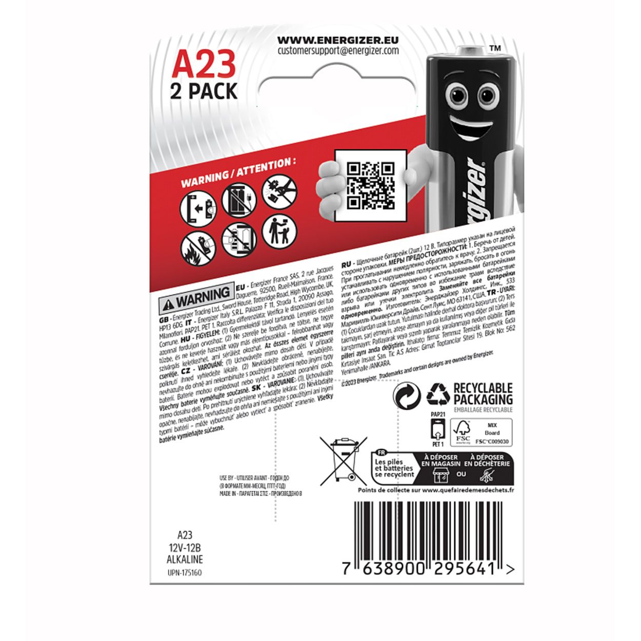 Energizer 23A Miniature Battery (Twin Pack)