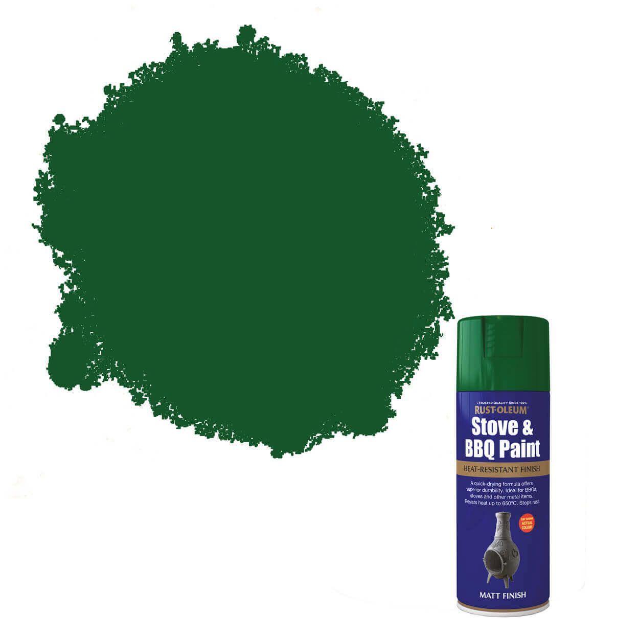 Rust-Oleum Stove and BBQ Paint Green 400ml