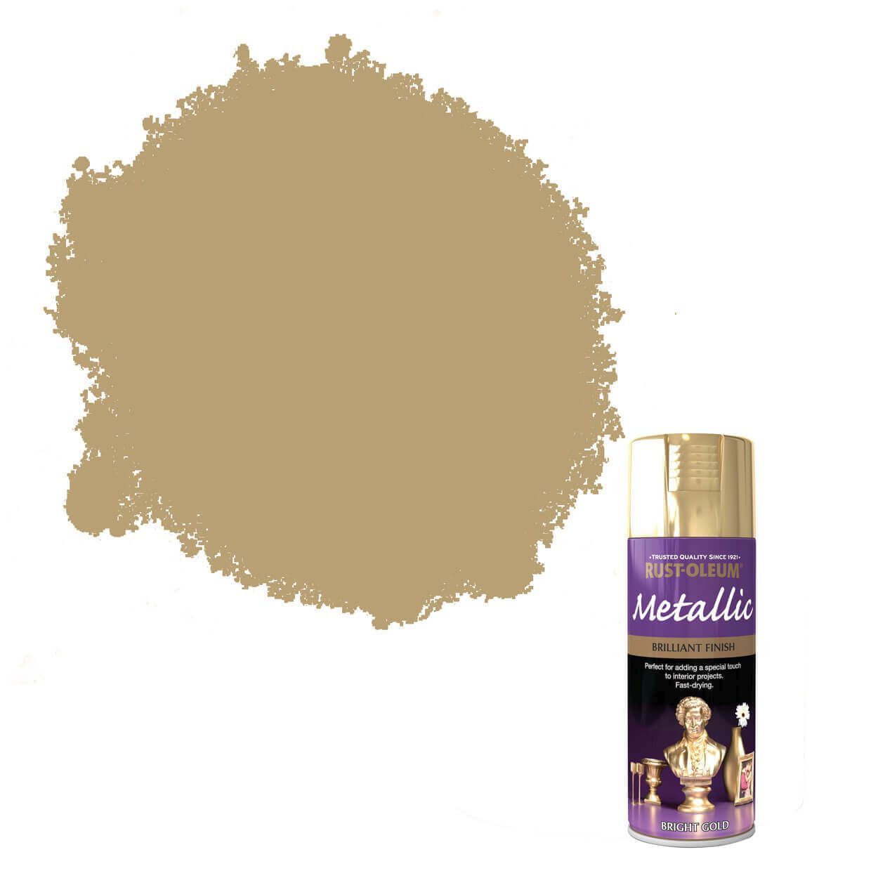 Rust-Oleum Metallic Spray Paint Bright Gold 400ml