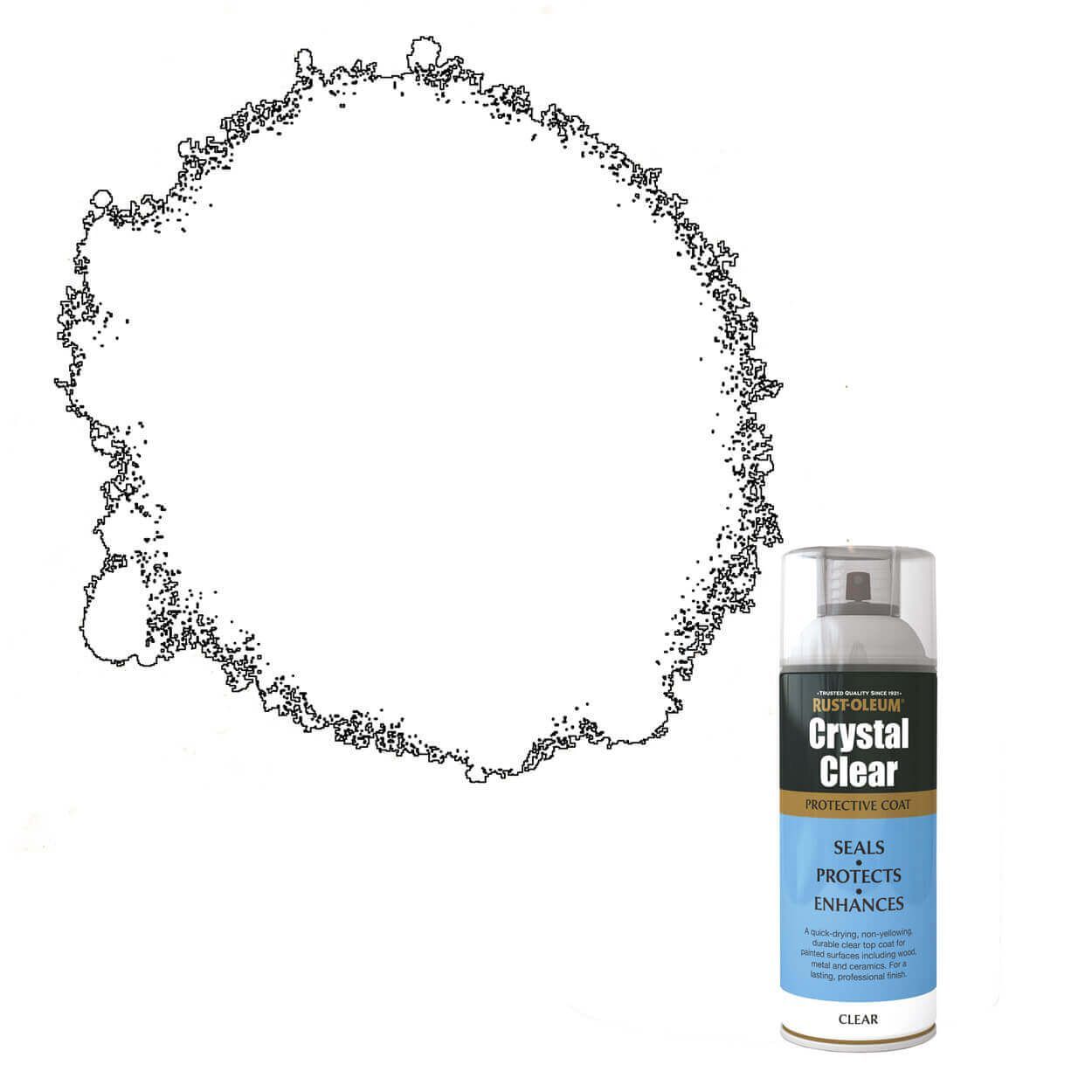 Rust-Oleum Crystal Clear Protective Coat Semi Gloss Finish 400ml