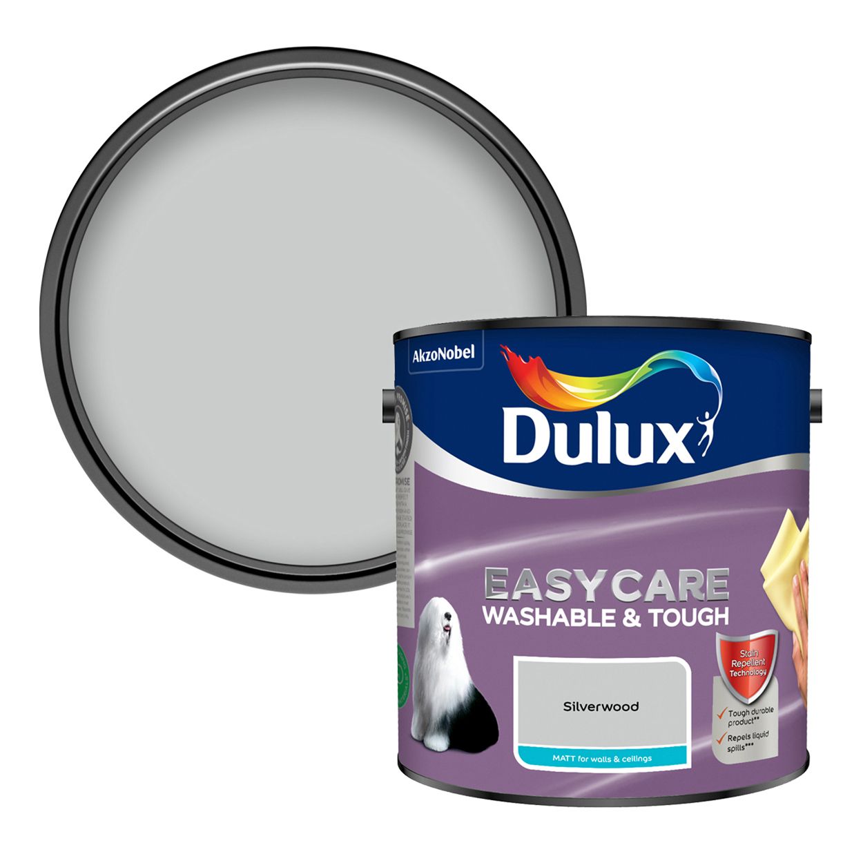 Dulux Easycare Washable & Tough Matt Silverwood 2.5L