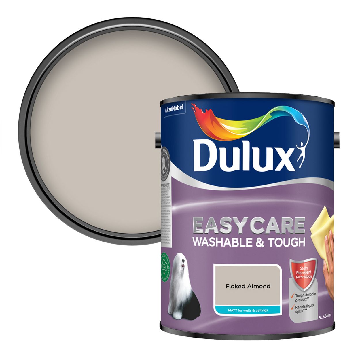 Dulux Easycare Washable & Tough Matt Flaked Almond 5L