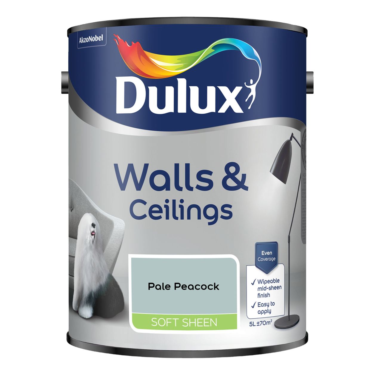 Dulux Walls & Ceilings Soft Sheen Pale Peacock 5L
