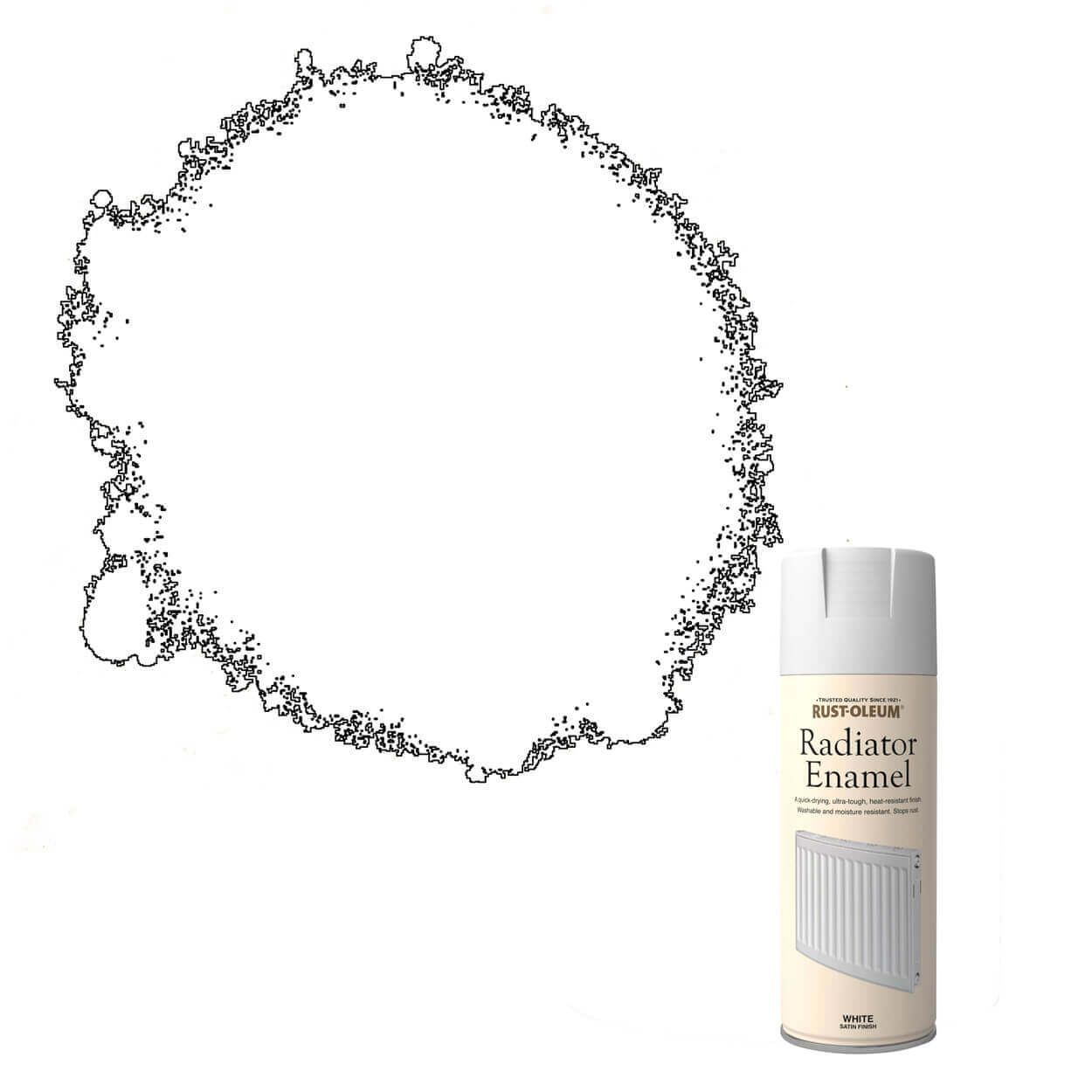Rust-Oleum Radiator Enamel Satin White 400ml