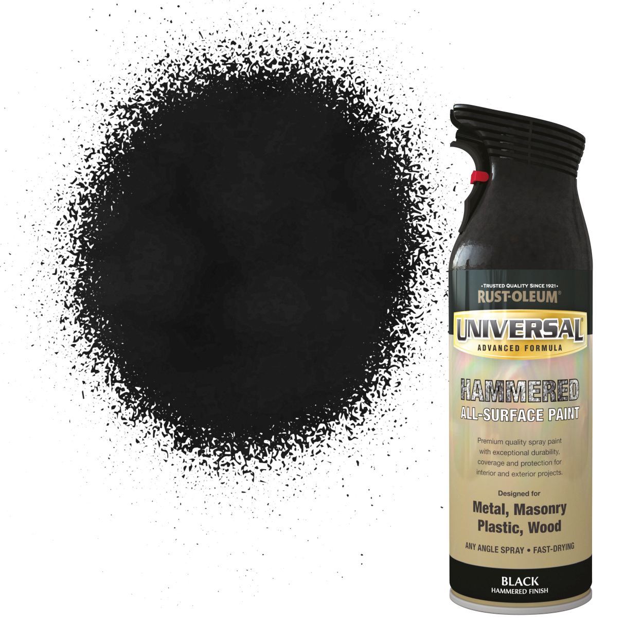 Rust-Oleum Universal All-Surface Spray Paint Hammered Black 400ml