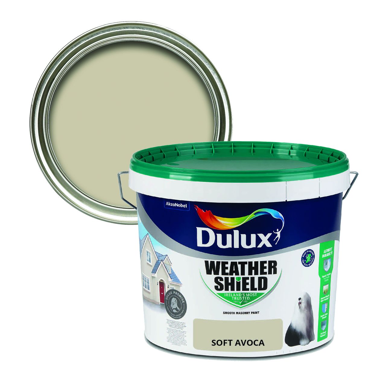 Dulux Weathershield Smooth Masonry Soft Avoca 10L