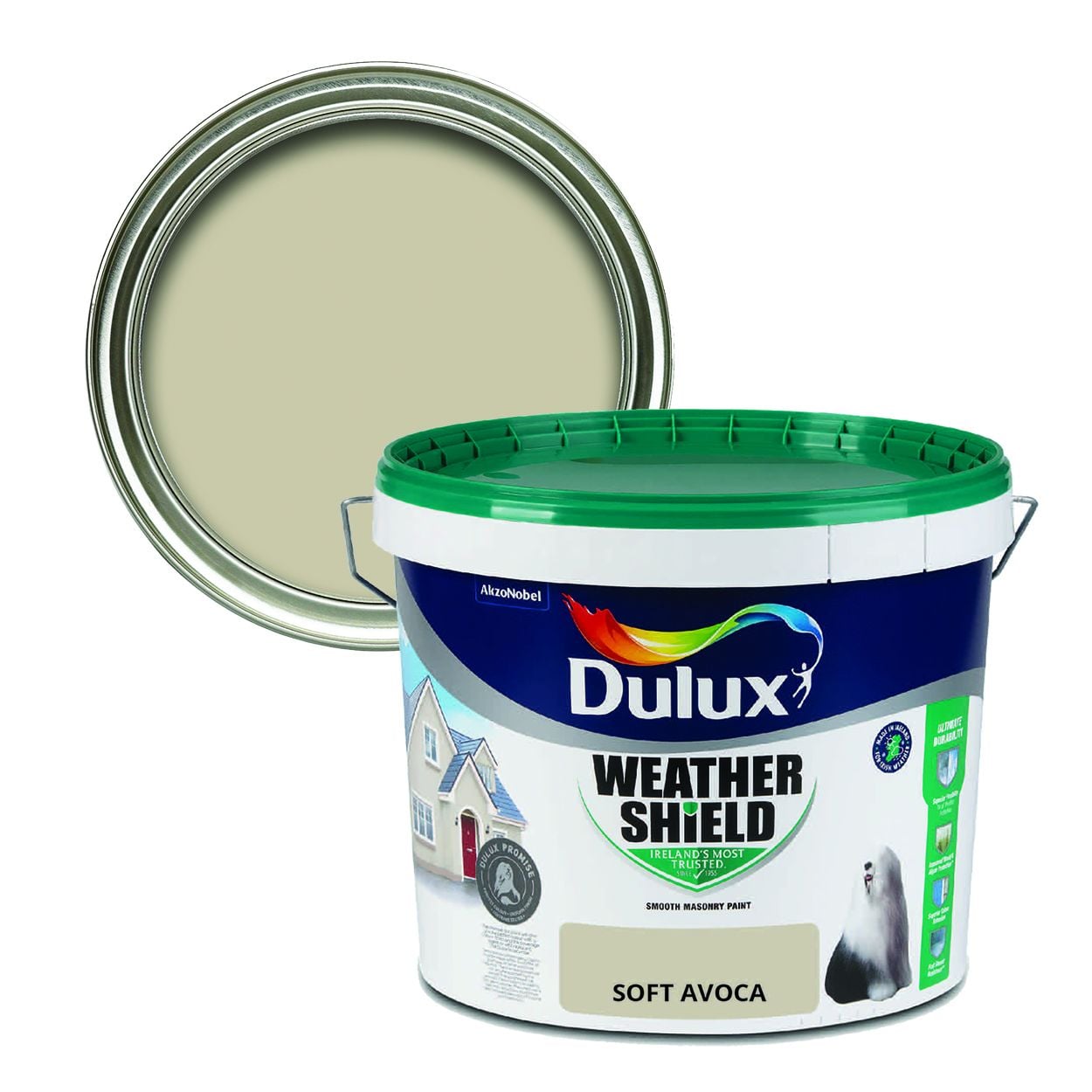 Dulux Weathershield Smooth Masonry Soft Avoca 10L