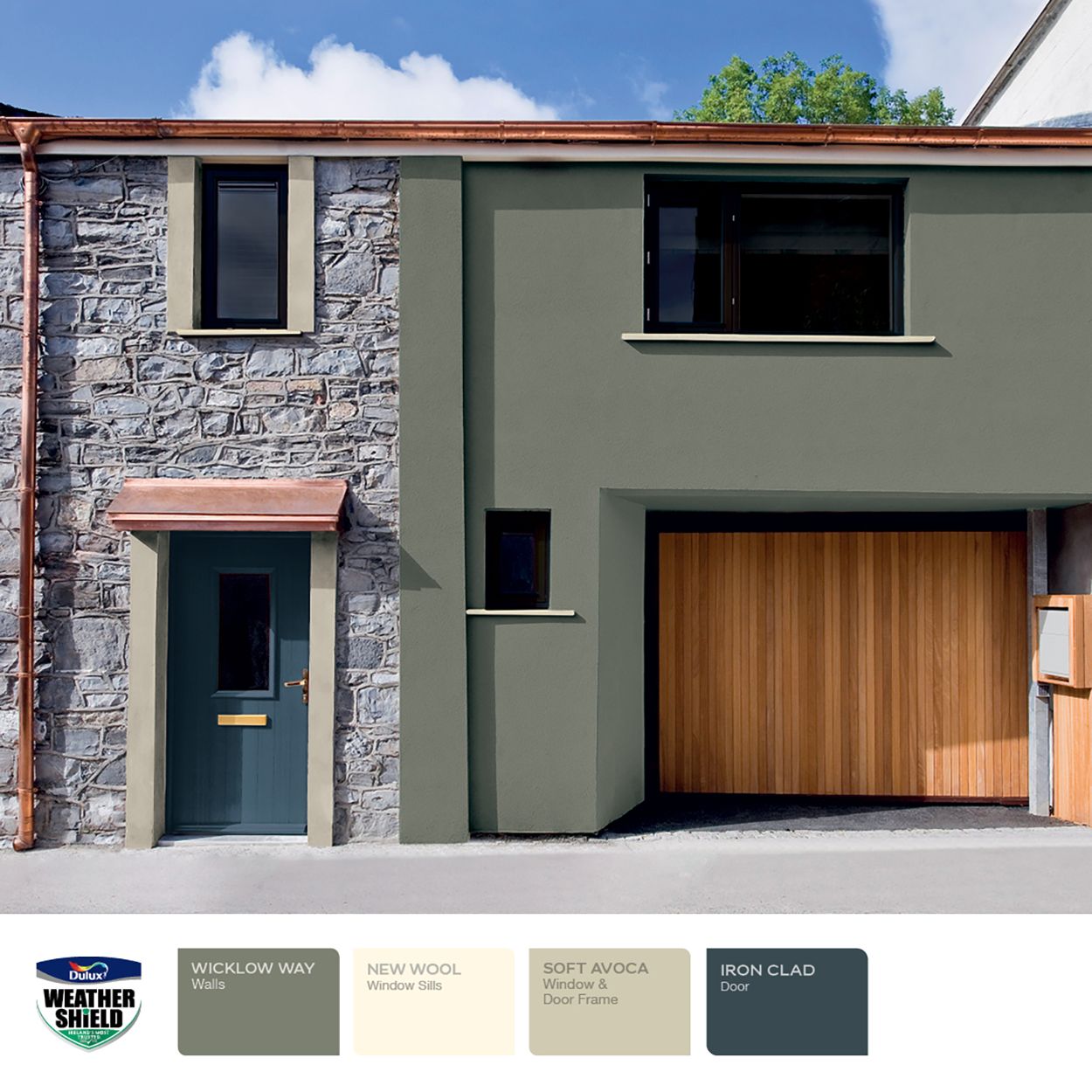 Dulux Weathershield Smooth Masonry Soft Avoca 10L