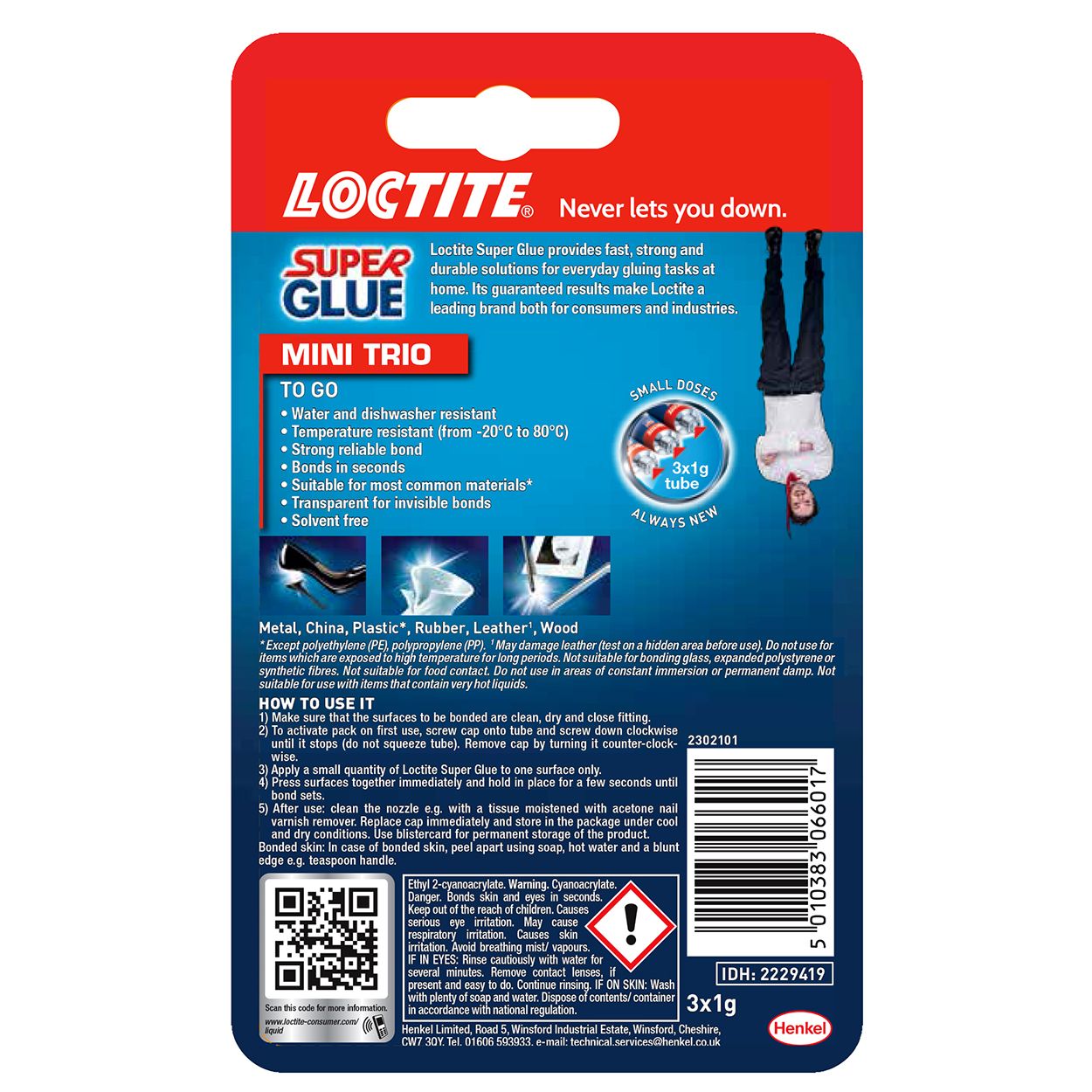 Loctite Super Glue Original Mini Trio 1g x 3