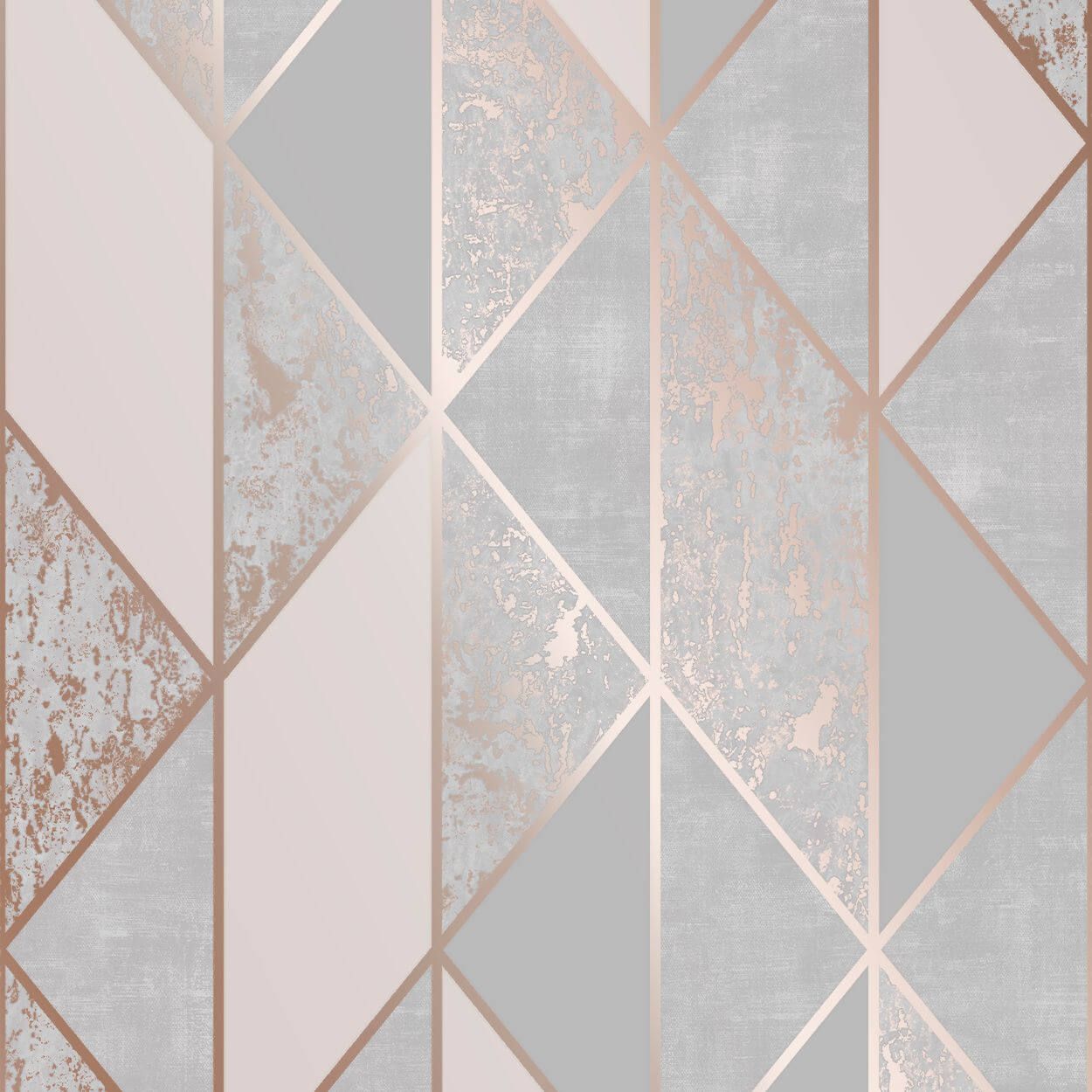 Milan Geo Rose Gold Wallpaper