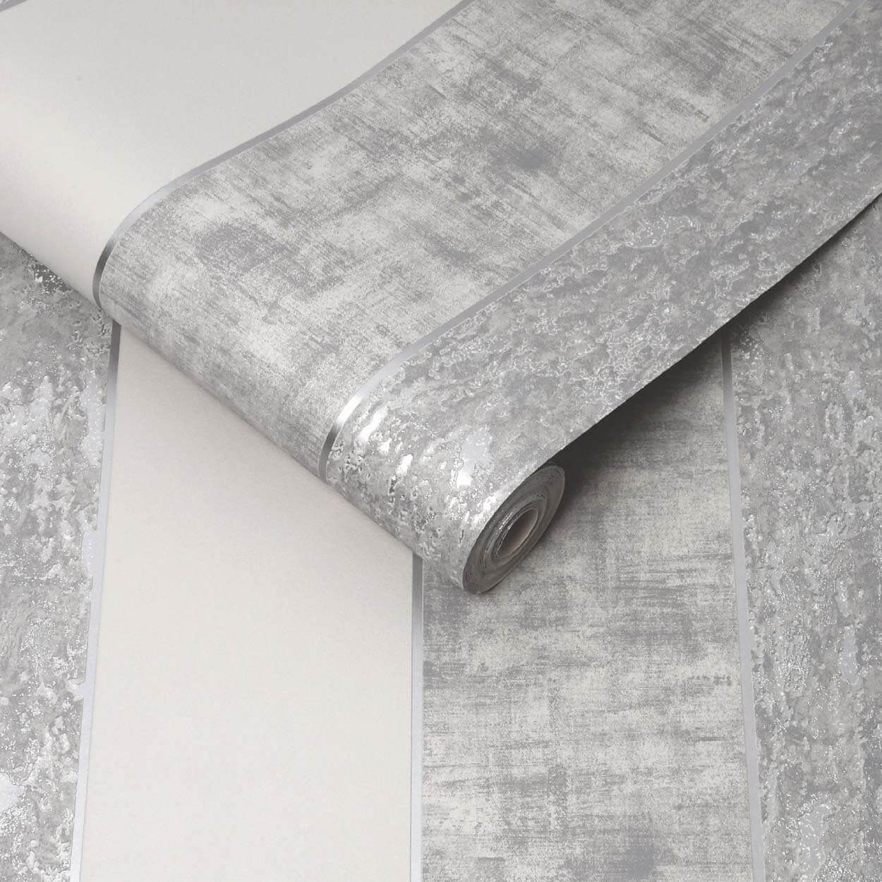 Superfresco Milan Stripe Silver Wallpaper