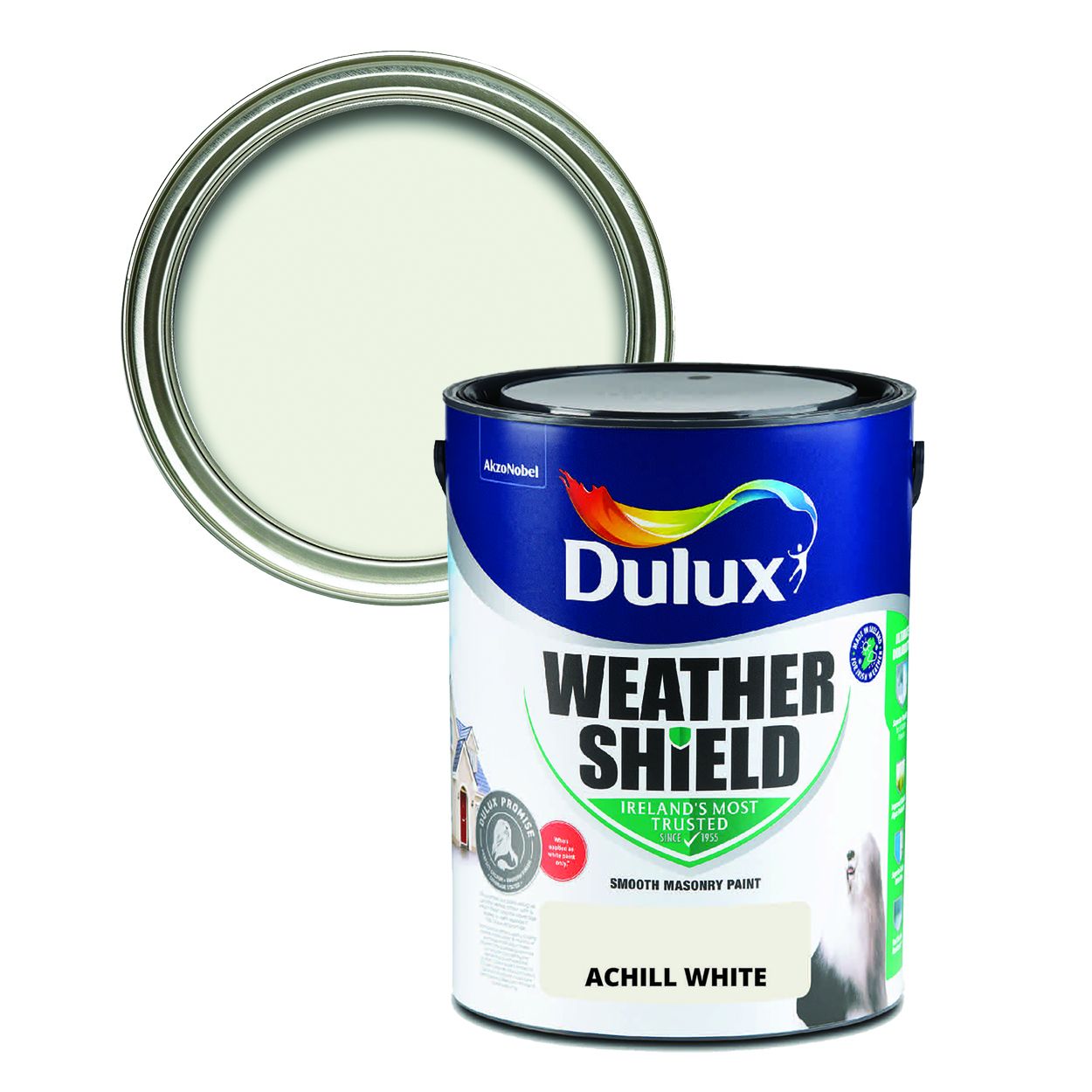 Dulux Weathershield Smooth Masonry Achill White 5L