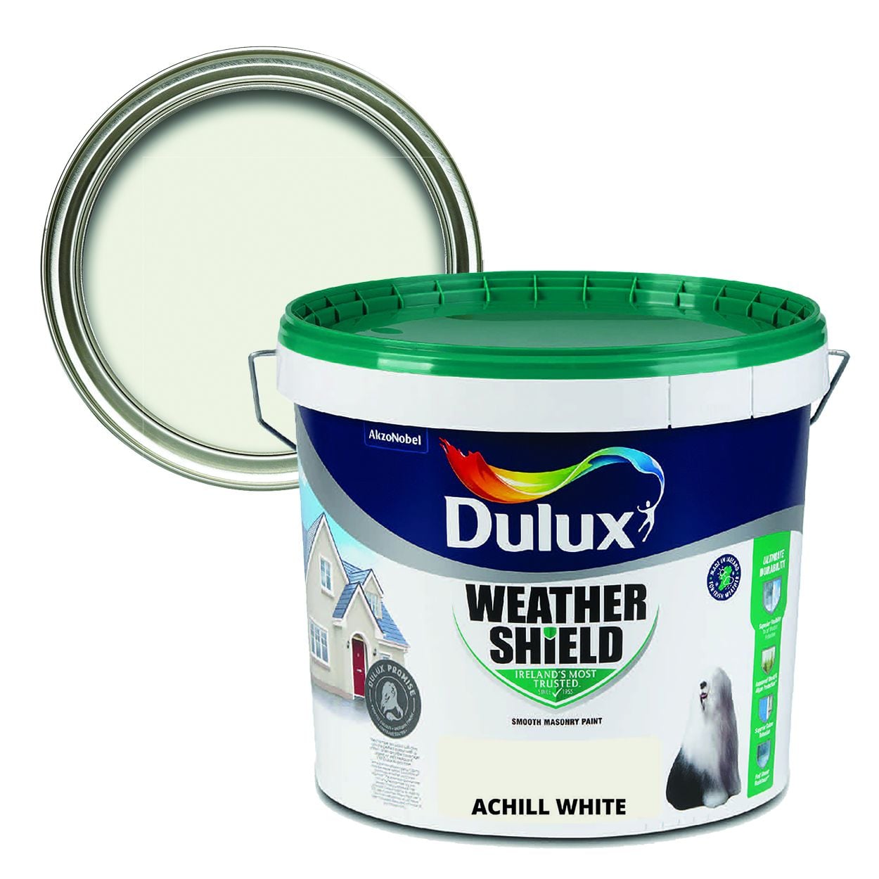 Dulux Weathershield Smooth Masonry Achill White 10L