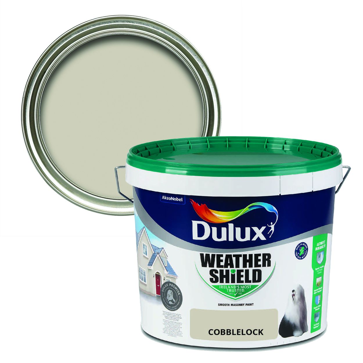 Dulux Weathershield Smooth Masonry Cobblelock 10L