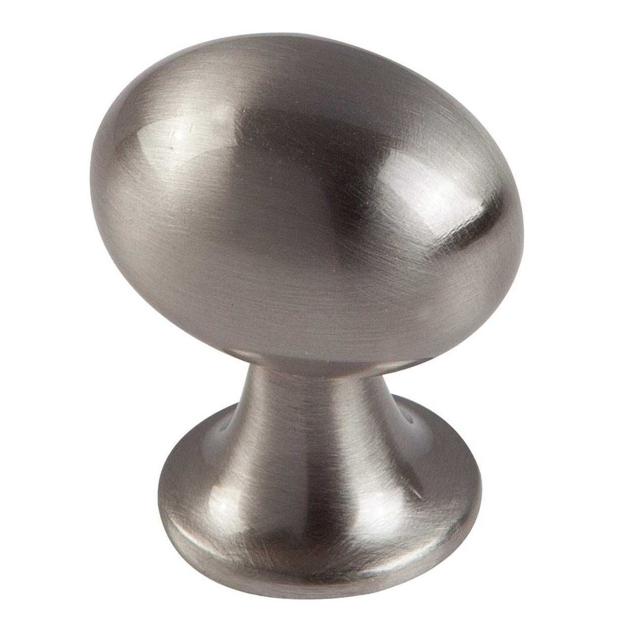 Oval Knob Satin Nickel 26mm
