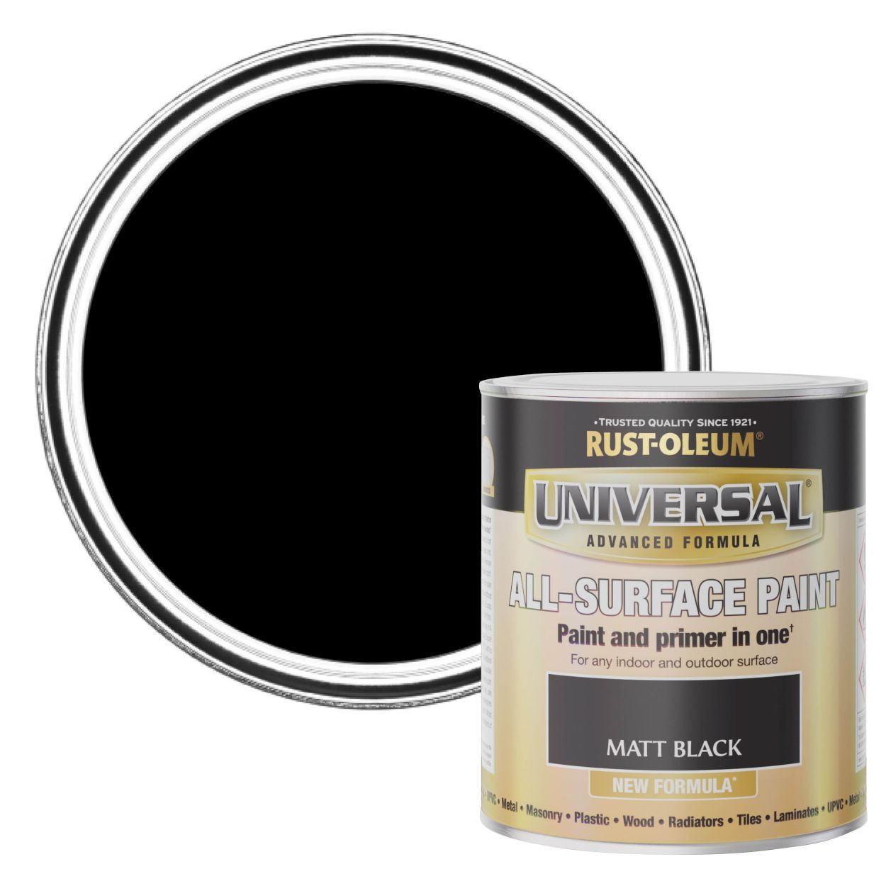 Rust-Oleum Universal All-Surface Paint (Brush) Matt Black