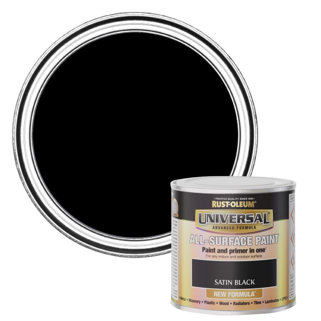 Rust-Oleum Universal All-Surface Paint (Brush) Satin Black