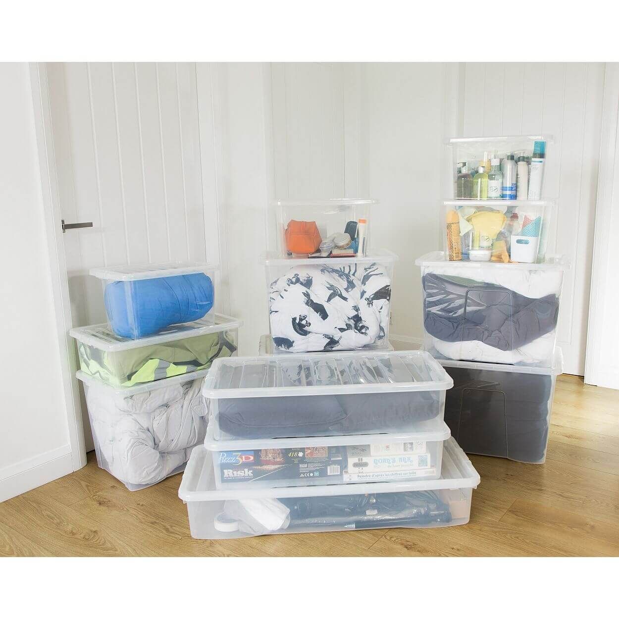 Crystal 42 Litre Plastic Underbed Storage Box and Lid