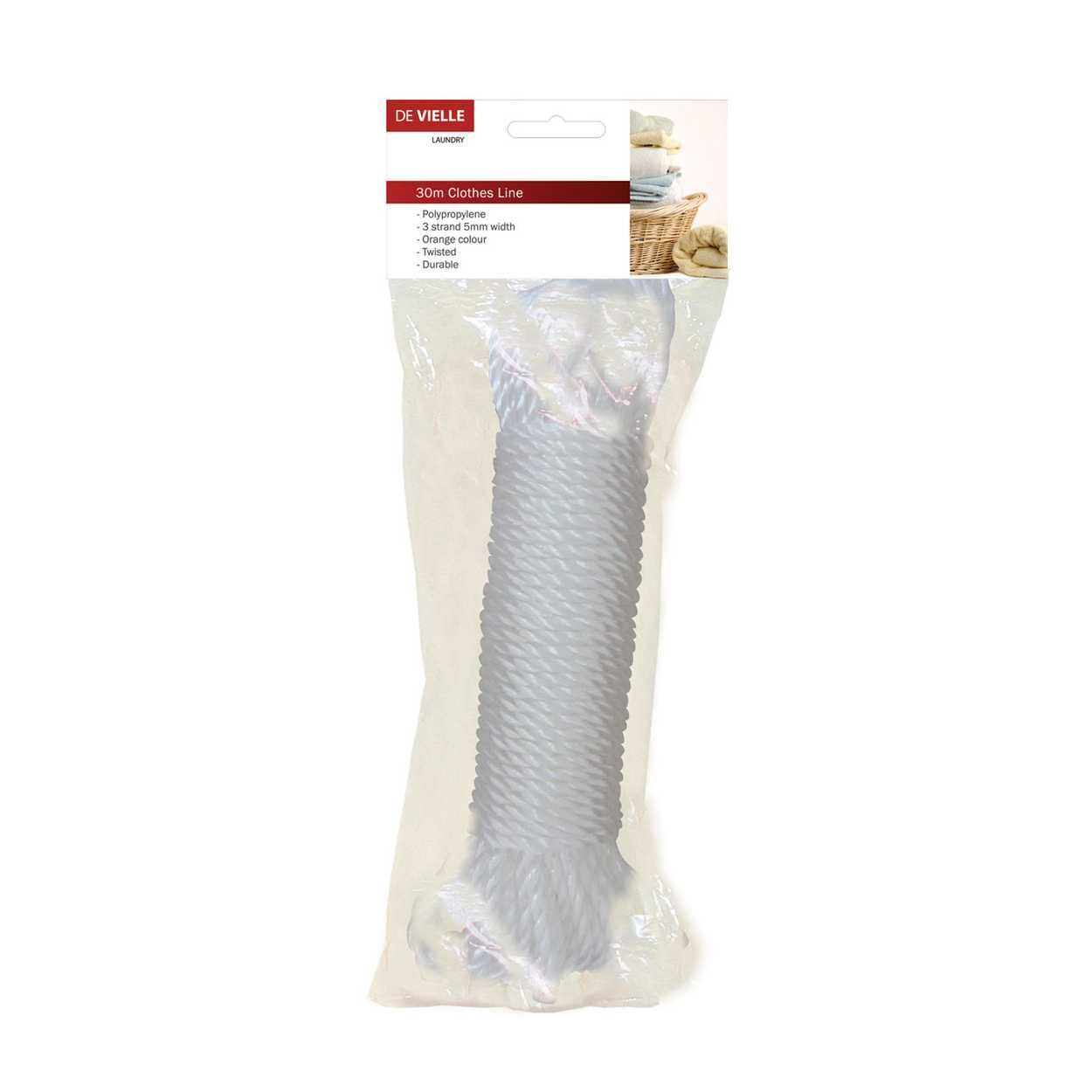 De Vielle Poly Clothes Line White 30m