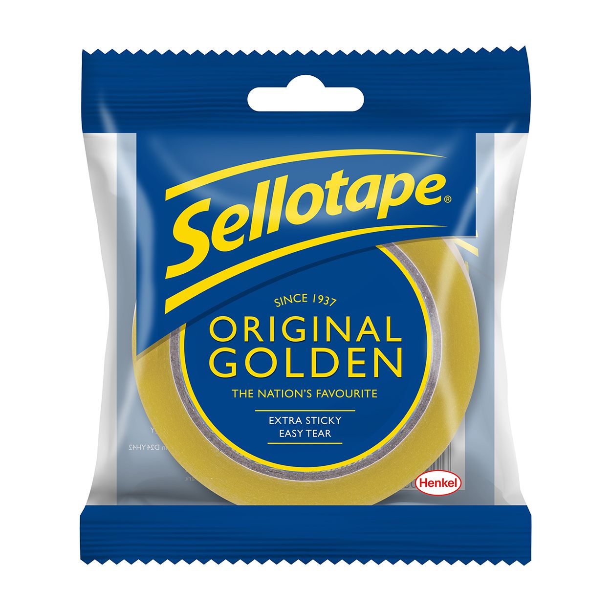Sellotape Original Golden Sticky Tape - 1 Roll 24mm x 50m