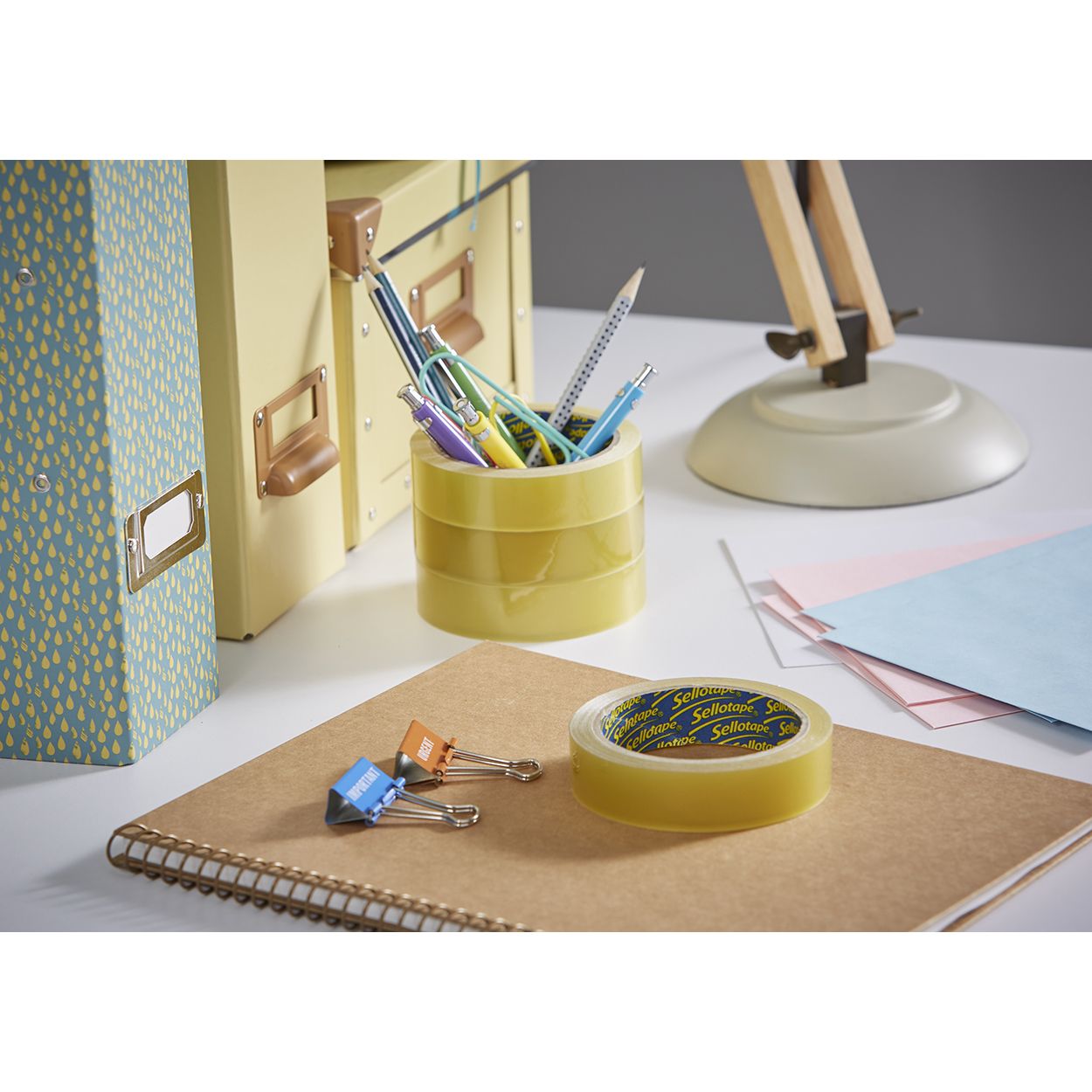 Sellotape Original Golden Sticky Tape - 1 Roll 24mm x 50m