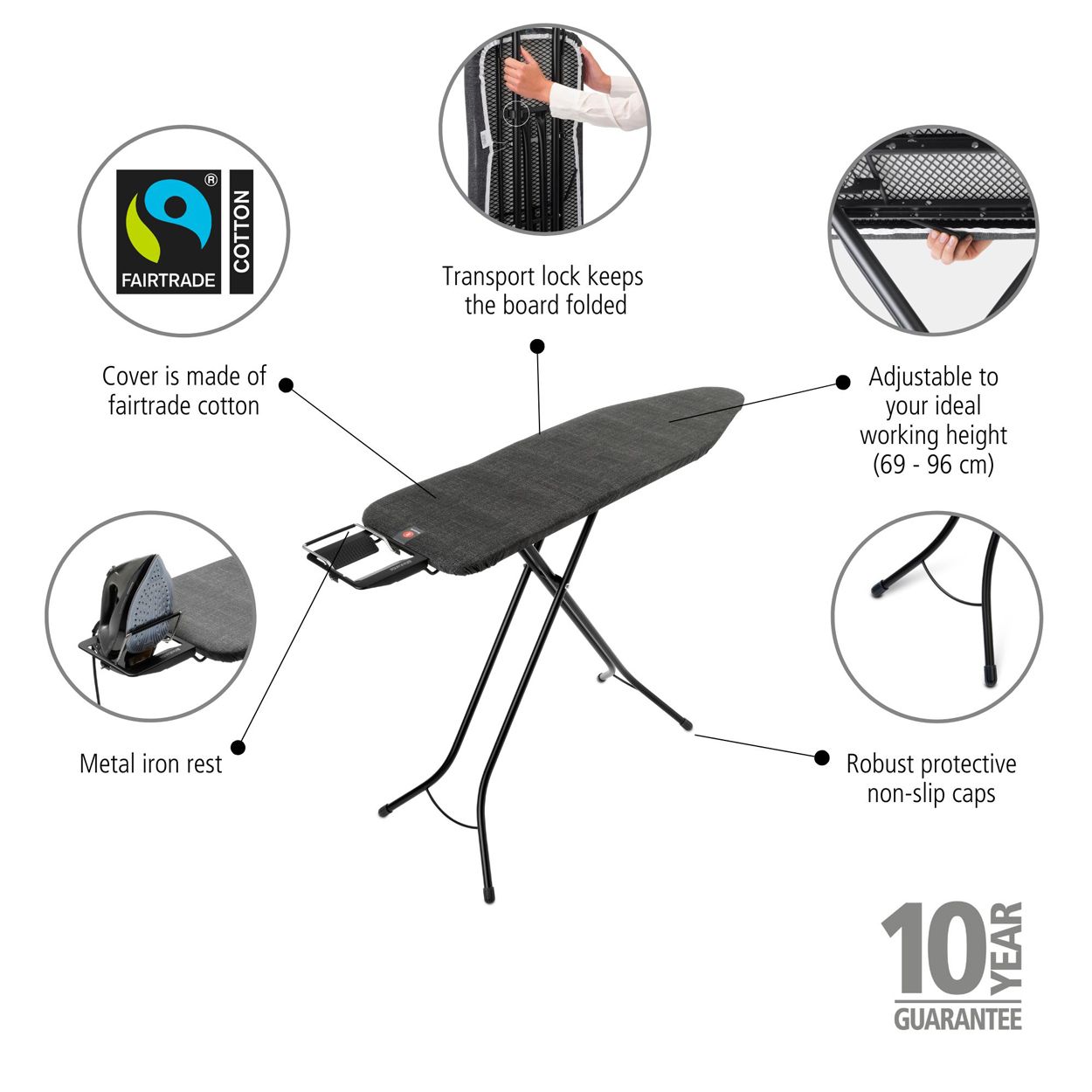 Brabantia Size B Ironing Board - 124cm x 38cm