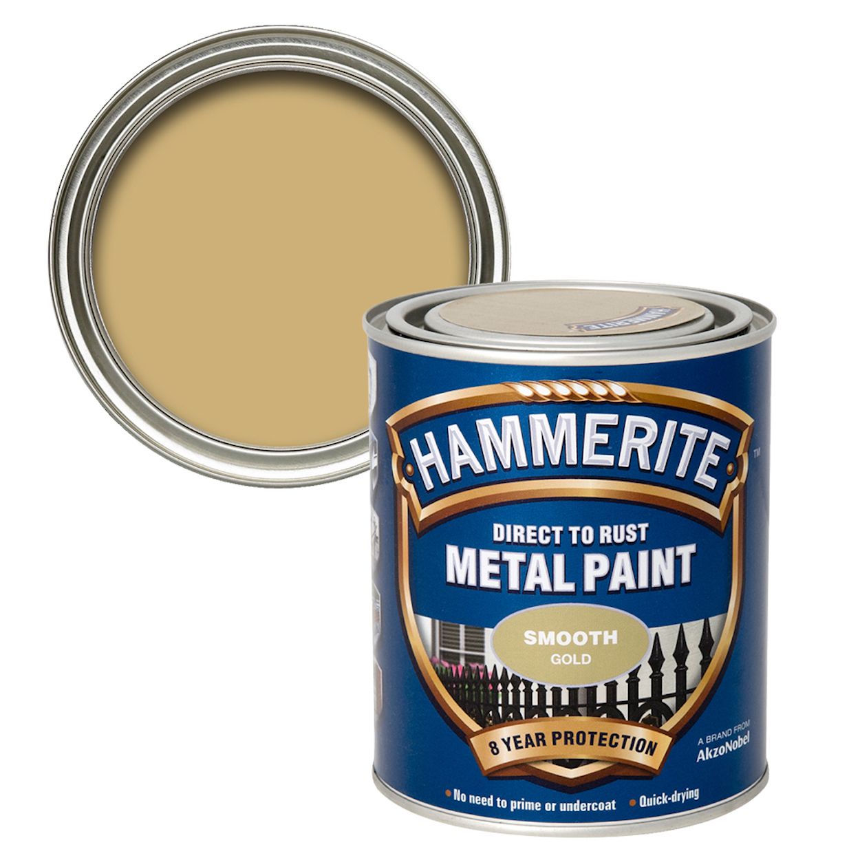 Hammerite Smooth Gold 750ml