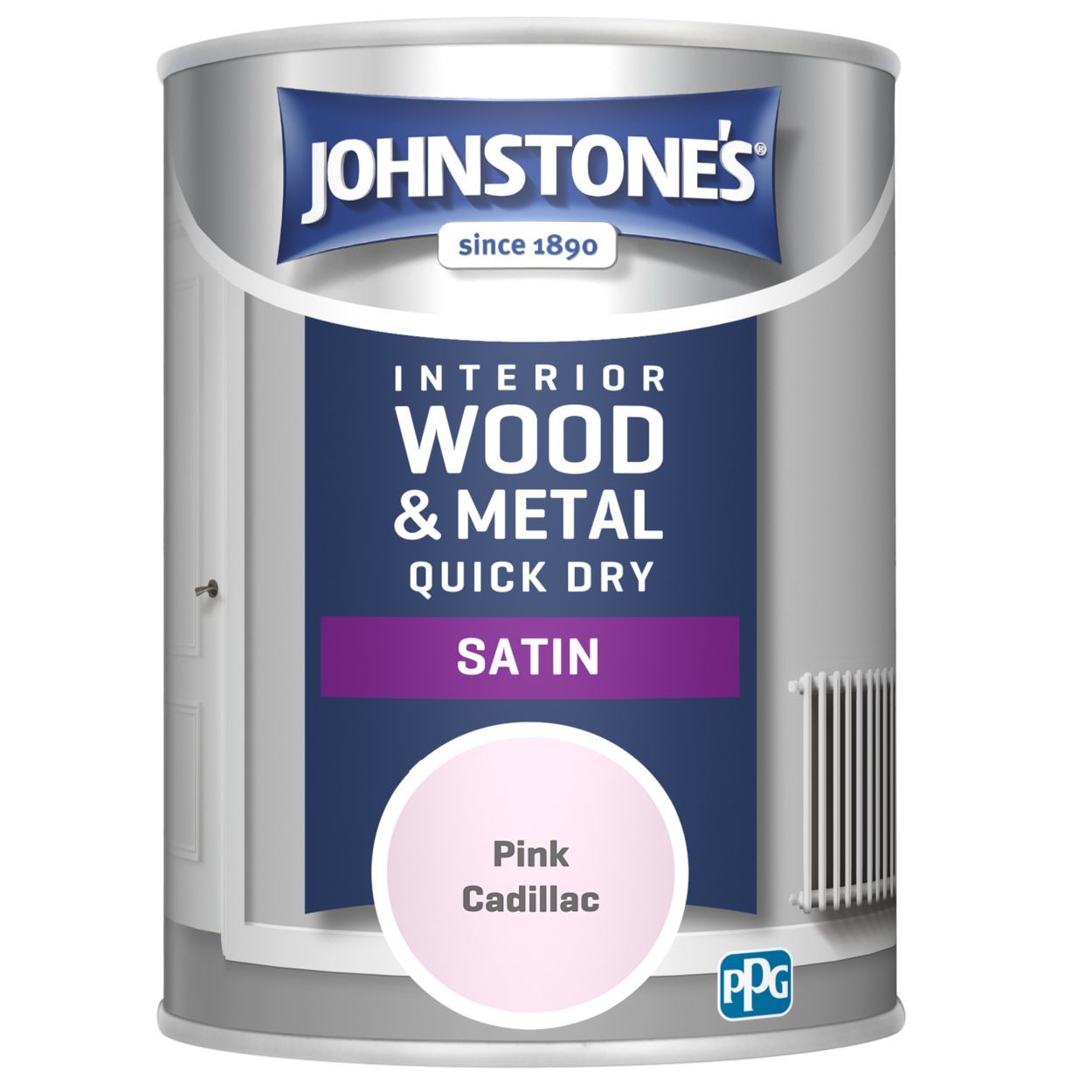 Johnstone's  One Coat Quick Dry Satin Pink Cadillac 750ml