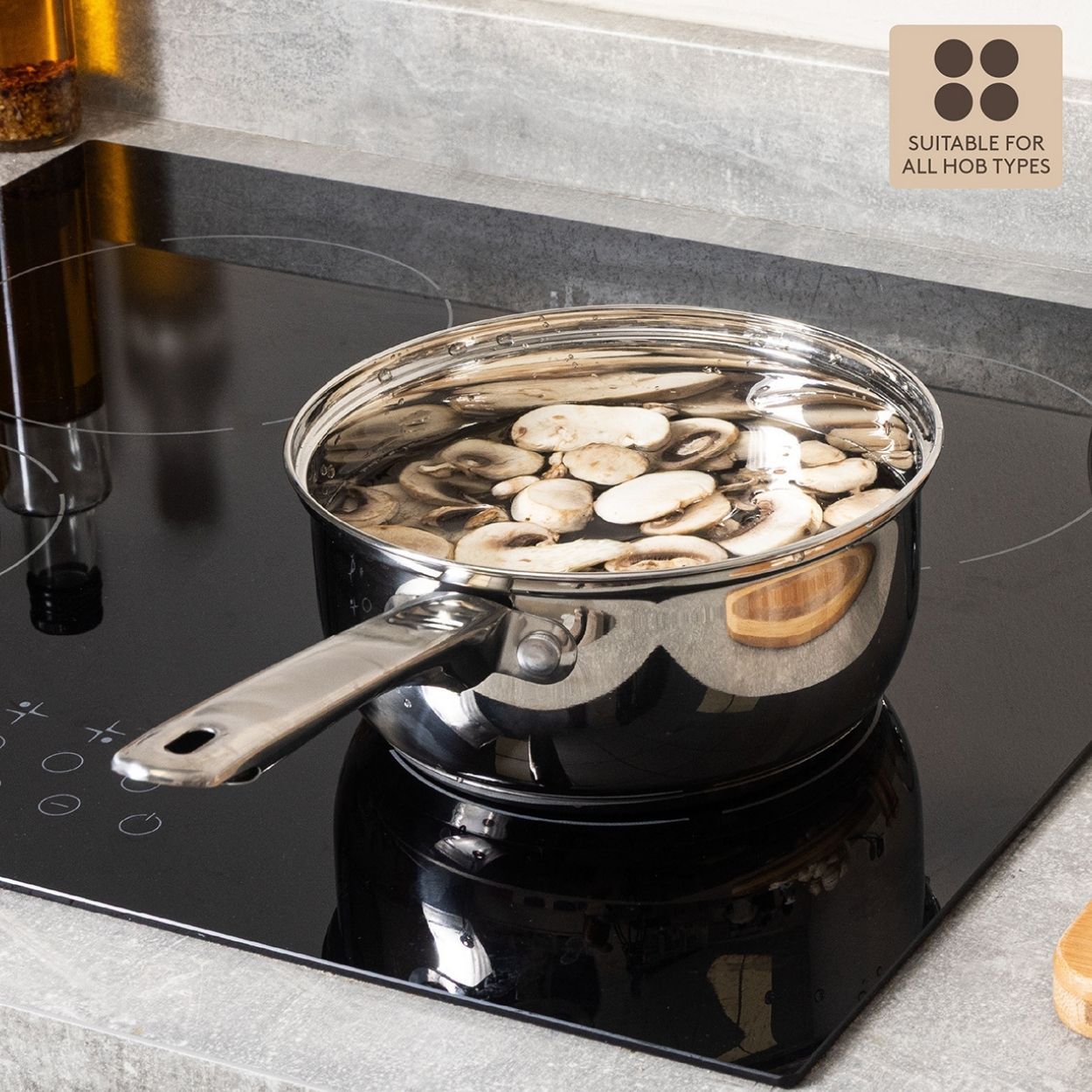 Sabichi 18Cm Saucepan With Glass Lid