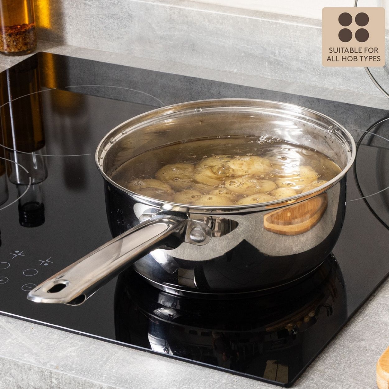 Sabichi 20Cm Saucepan With Glass Lid