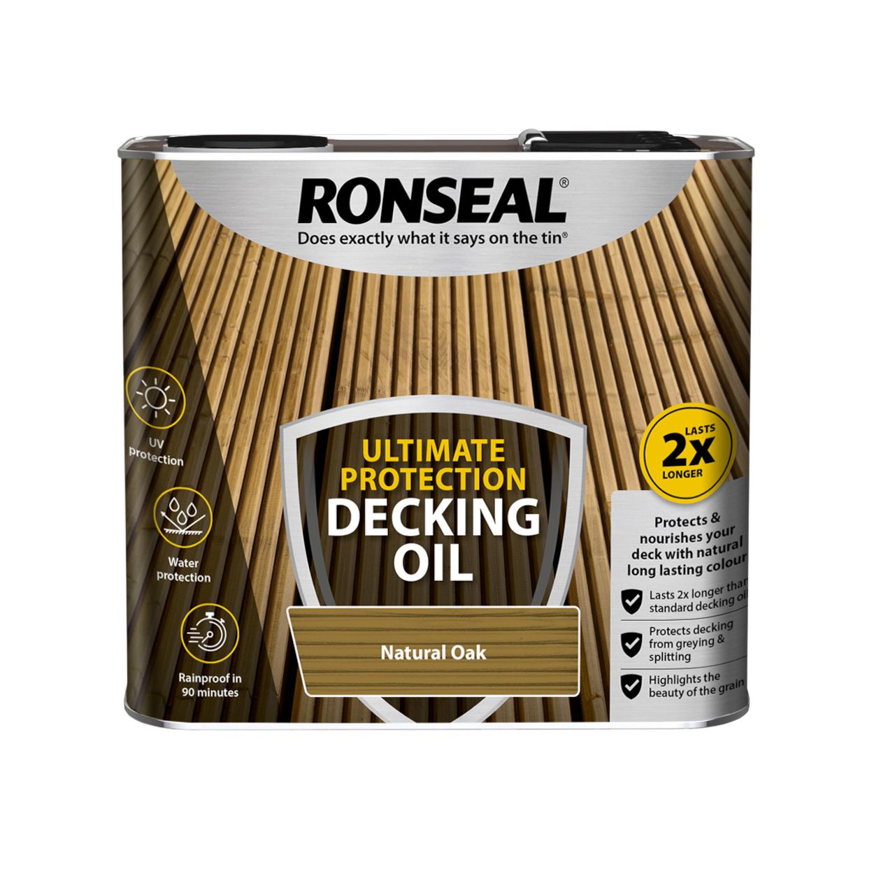 Ronseal 2.5 Litre Ultimate Protection Decking Oil Oak