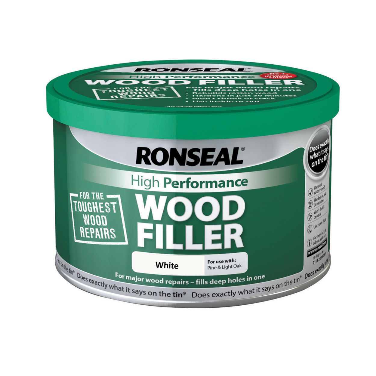 Ronseal 275g High Performance Wood Filler White