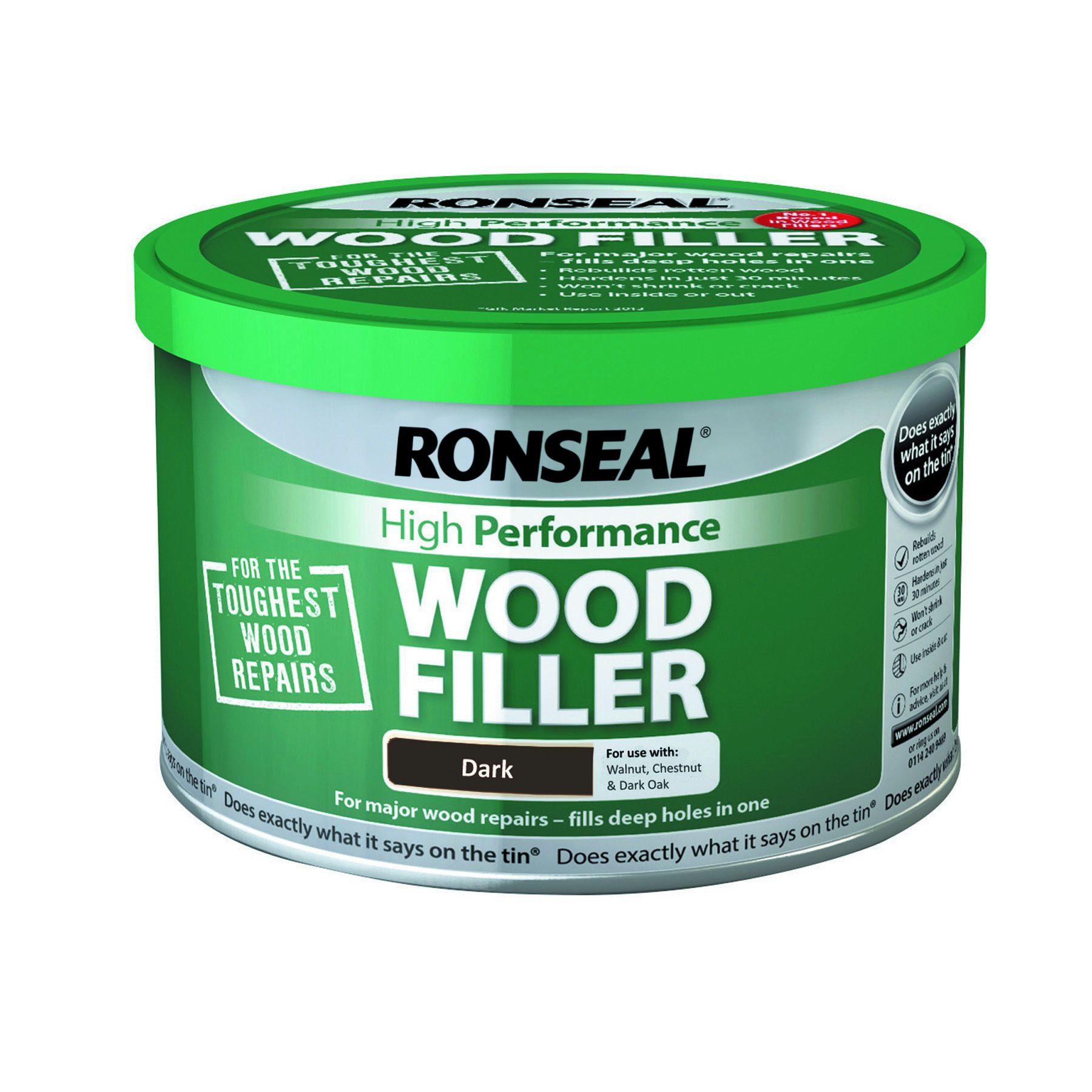 Ronseal 275g High Performance Wood Filler Dark