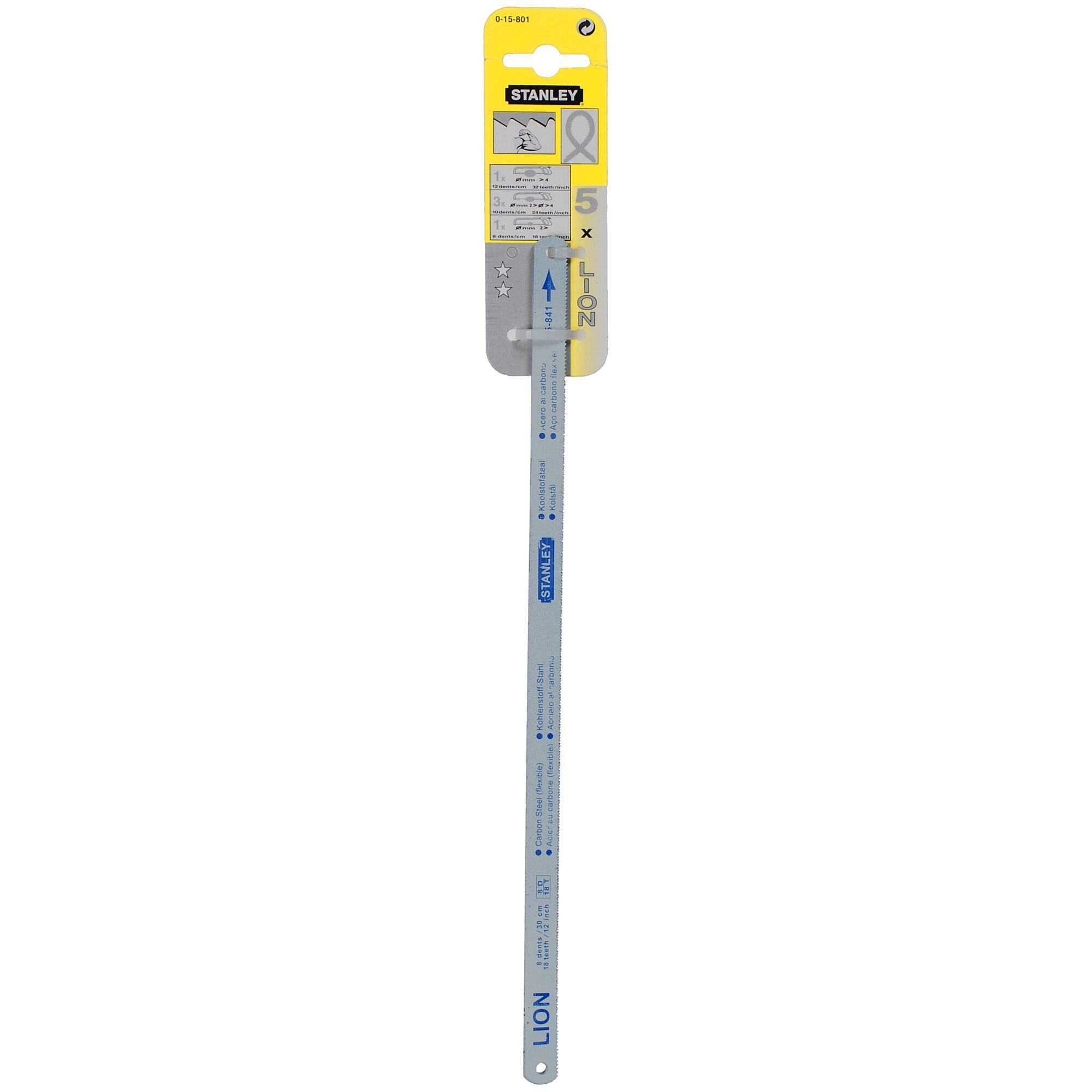 Stanley 300mm Hacksaw Blades - 5 Pack