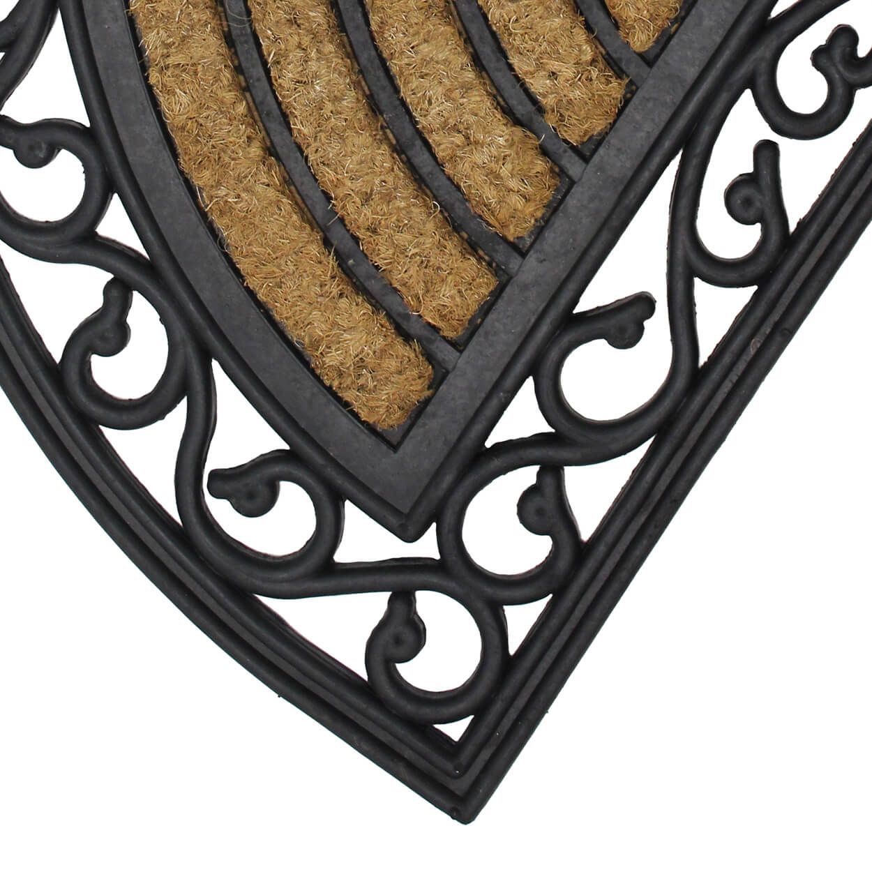 JVL Karina Halfmoon Rubber Tuffscrape Doormat 45x75cm