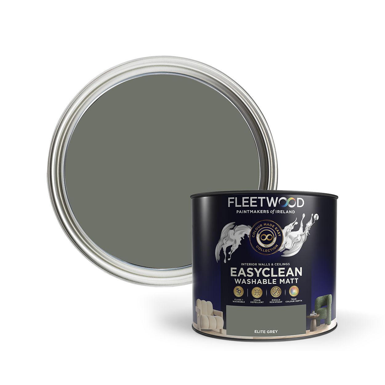 Fleetwood 2.5 Litre Easy Clean Matt Elite Grey
