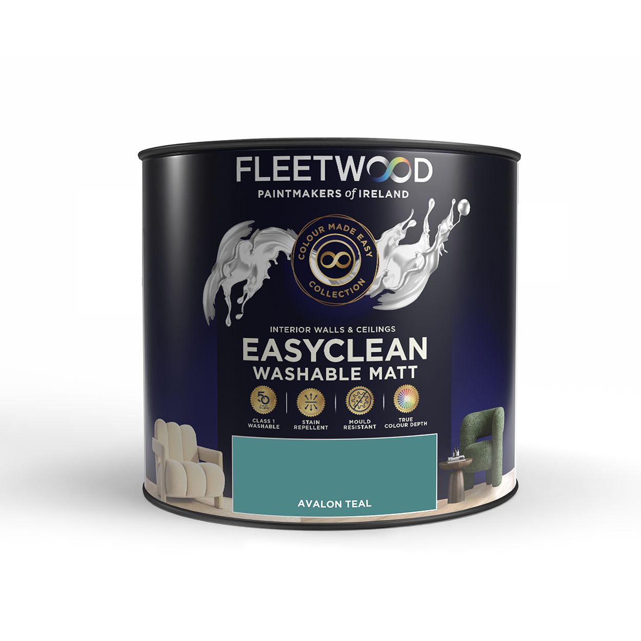 Fleetwood 2.5 Litre Easy Clean Matt Avalon Teal