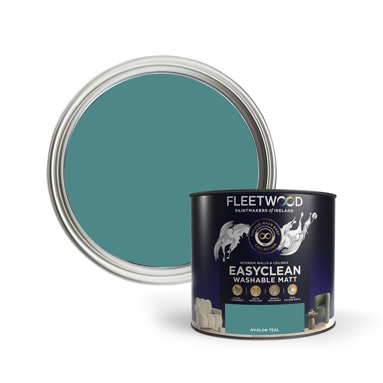 Fleetwood 2.5 Litre Easy Clean Matt Avalon Teal