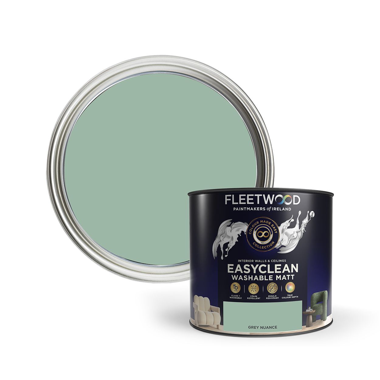 Fleetwood 2.5 Litre Easy Clean Matt Grey Nuance