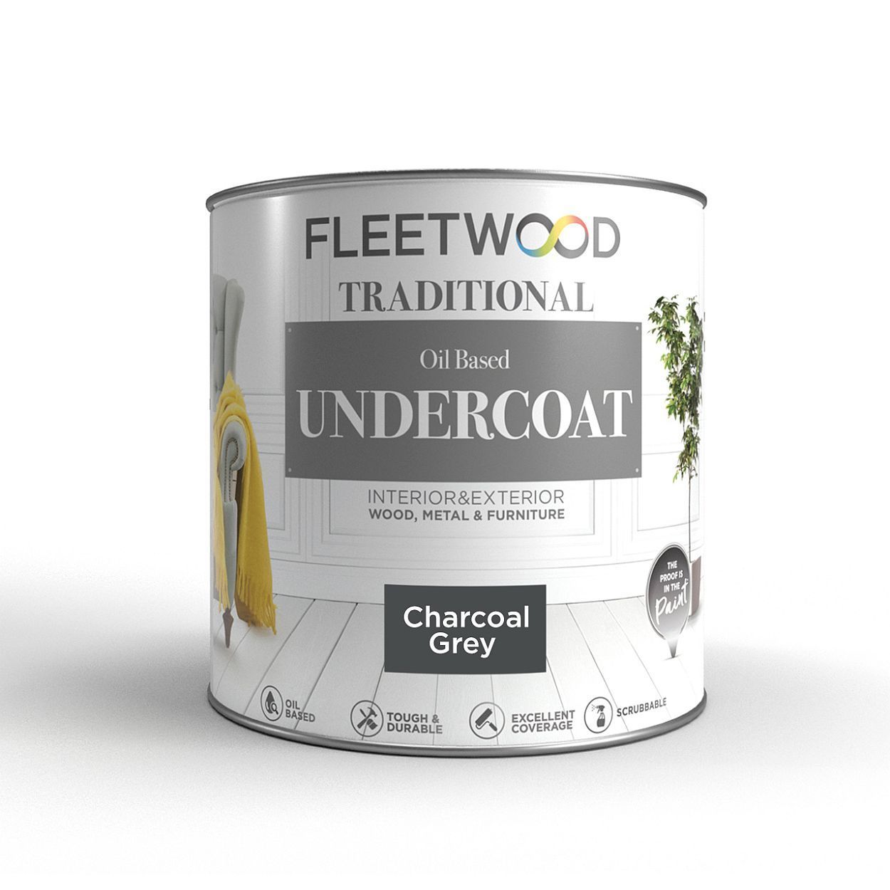Fleetwood 750ml Undercoat Charcoal Grey